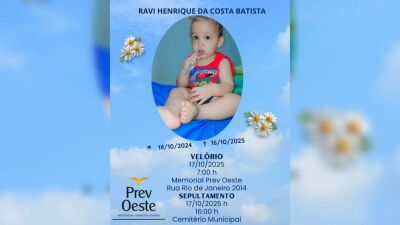 Imagem da notícia Bebê que morreu após se afogar em piscina em São Gabriel do Oeste faria 1 ano neste sábado